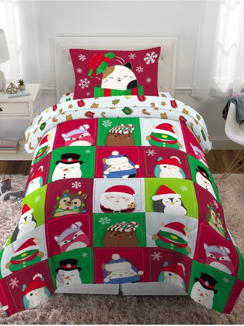 Squishmallow Twin Holiday Sheets